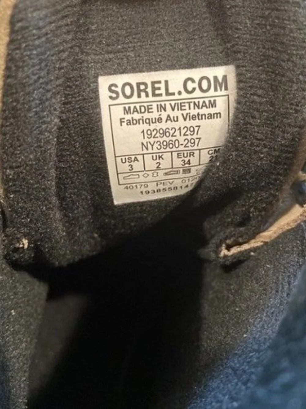 Sorel Waterproof Boots Youth Size 3 brown black